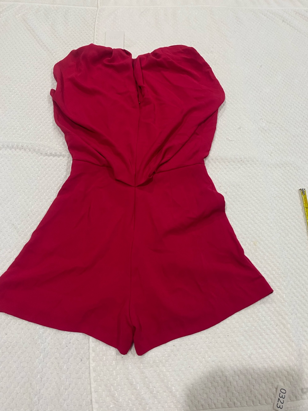 Women’s Red Sleeveless Romper - Picture 2 of 9